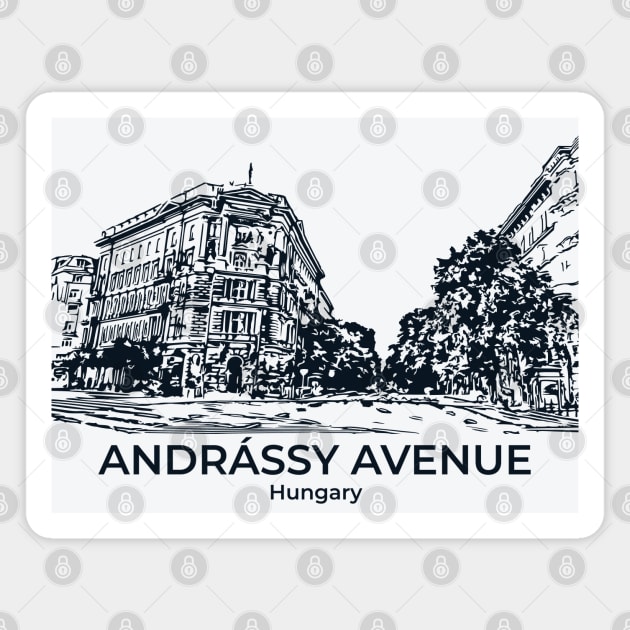 Andrássy Avenue - Hungary Magnet by Lakeric